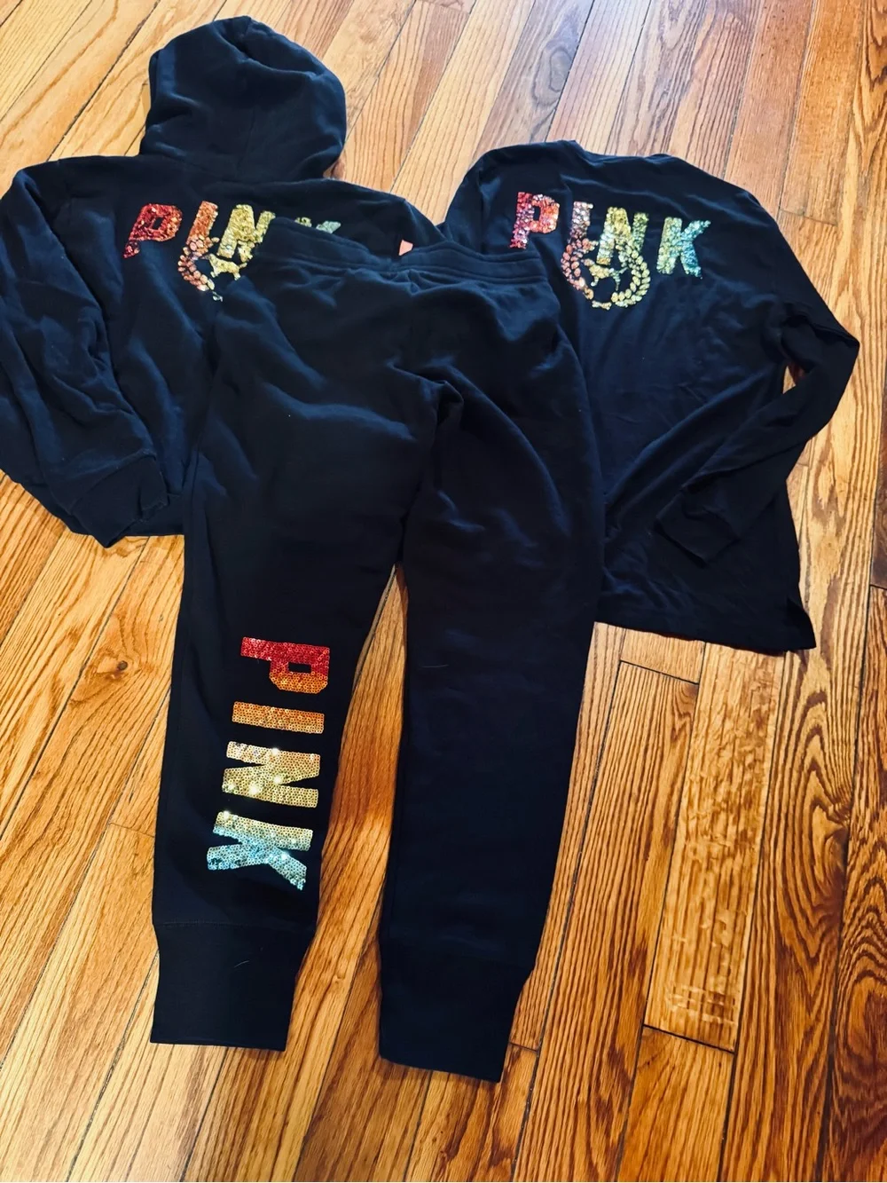 PINK Victoriaβs Secret Rainbow Bling 3 Piece Set - Picture 8 of 12